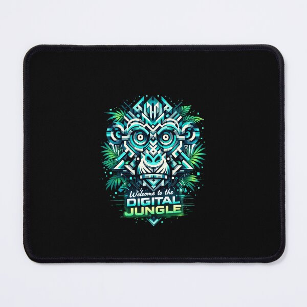 Item preview, DIGITAL JUNGLE — Geometric Cyber Monkey Totem designed and sold by Cabrasco.