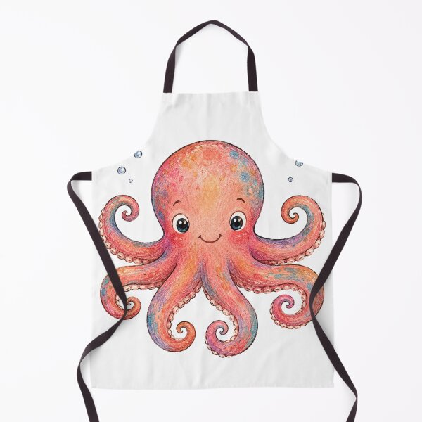 Item preview, A Friendly Coral Octopus With Curled Spiral Arms designed and sold by eignvalue.