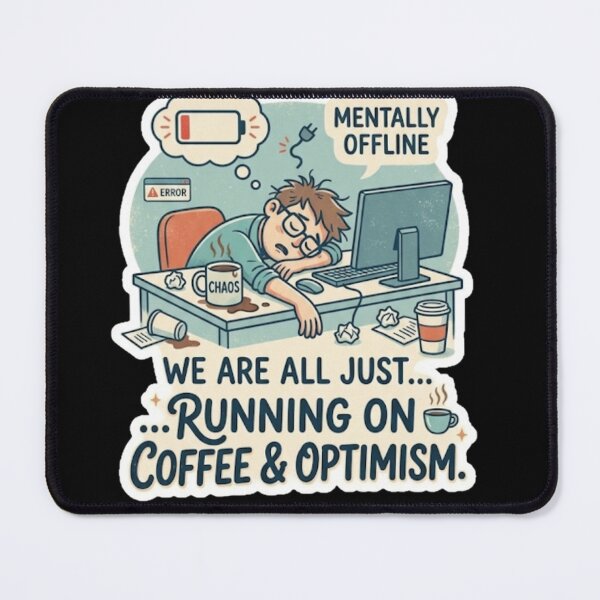 Item preview, Mentally Offline Relatable Burnout - Funny Social Battery 1% . designed and sold by AGawas.