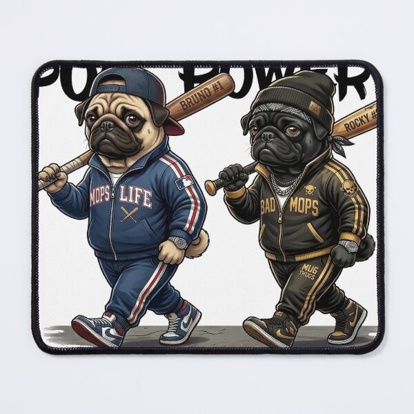 Item preview, Pug Life Gang: Urban Streetwear Dogs designed and sold by mikemuchu.