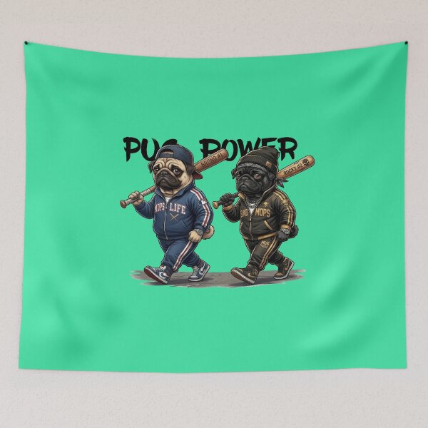 Item preview, Pug Life Gang: Urban Streetwear Dogs designed and sold by mikemuchu.