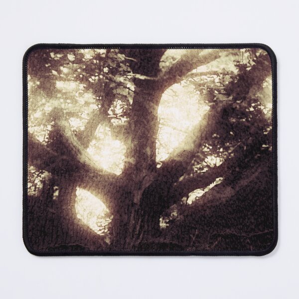 Item preview, Mystical Tree Silhouette | Dark Gothic Nature Photography | Sepia Vintage Texture Art Print designed and sold by SergioMiklos.