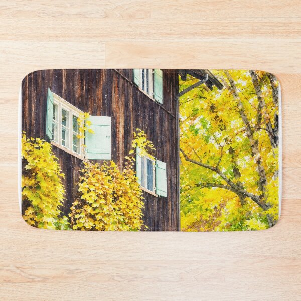 Item preview, Old house in fall woods in Kohler - digital watercolor designed and sold by TerraMediaLLC.