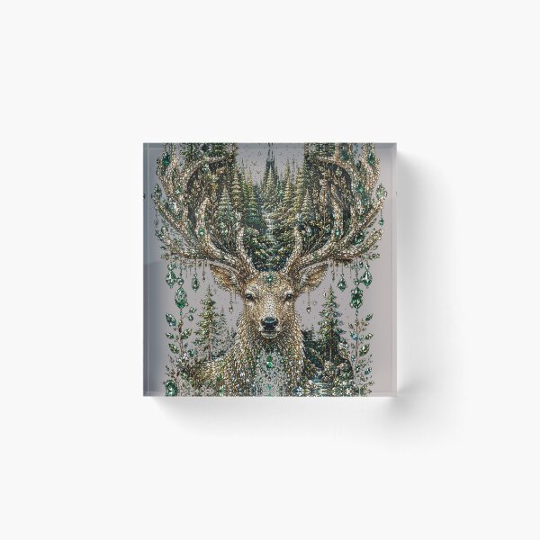 Item preview, Crystal Deer Spirit | Enchanted Gemstone Forest designed and sold by JustResultsCo.