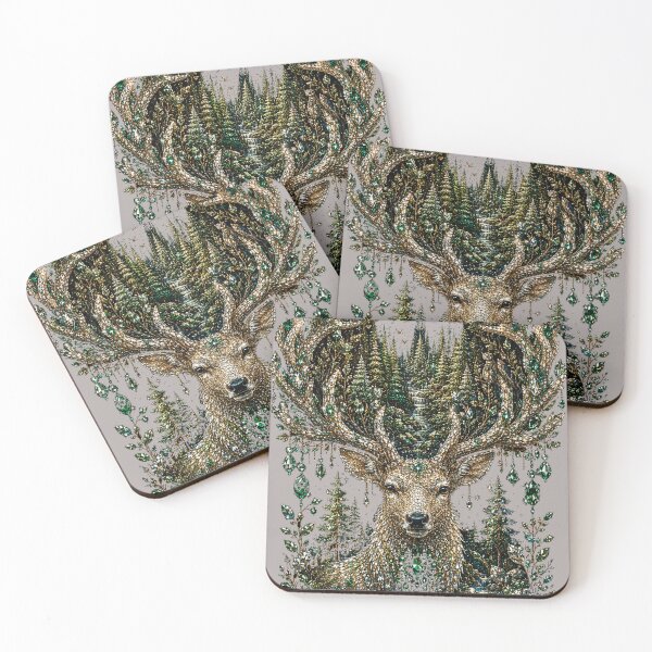 Item preview, Crystal Deer Spirit | Enchanted Gemstone Forest designed and sold by JustResultsCo.