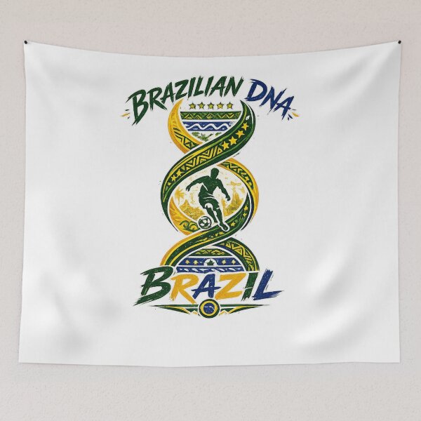 Item preview, Football Brazilian DNA T-Shirt | Brazil Soccer Fan Design designed and sold by Atlas Ink Lab.