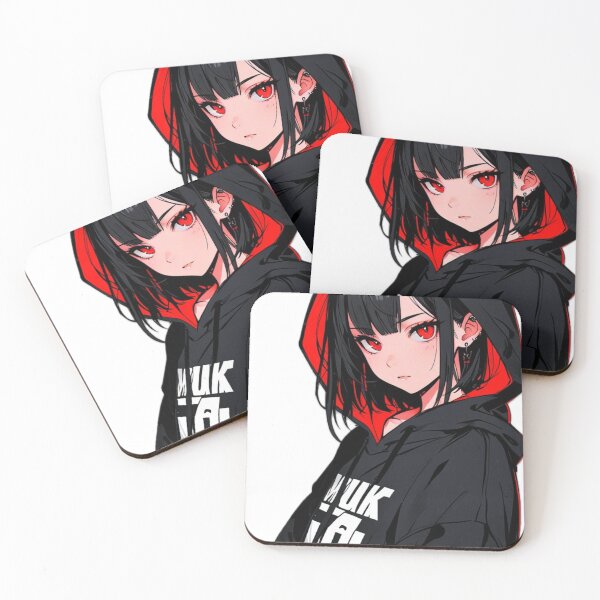 Item preview, Glowing Red Eyes Anime Girl Urban Streetwear Art designed and sold by AnimDream .