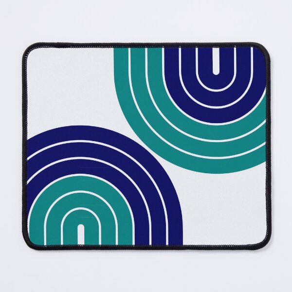 Item preview, Midnight Blue & Teal Modern Geometric Cushion - Moody Interior Design designed and sold by nineFlorals.