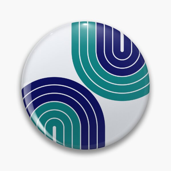 Item preview, Midnight Blue & Teal Modern Geometric Cushion - Moody Interior Design designed and sold by nineFlorals.