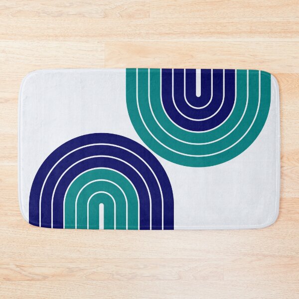 Item preview, Midnight Blue & Teal Modern Geometric Cushion - Moody Interior Design designed and sold by nineFlorals.