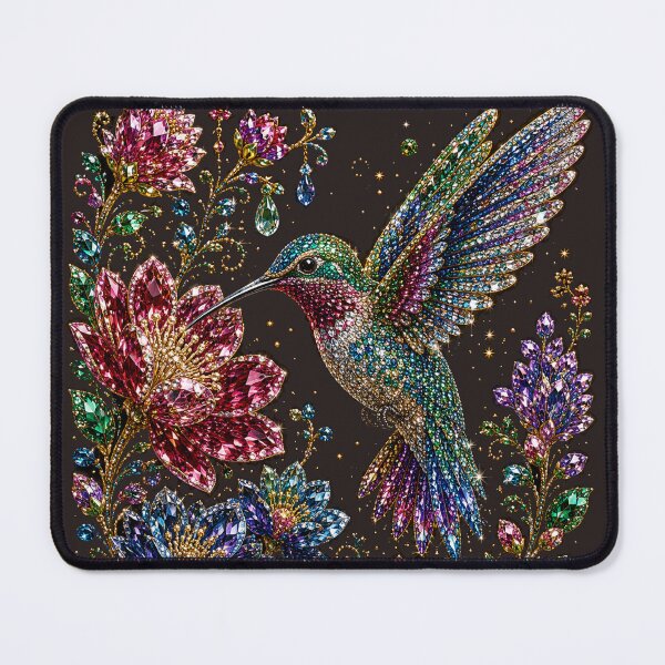 Item preview, Crystal Hummingbird | Jewel Garden Fantasy Art designed and sold by JustResultsCo.
