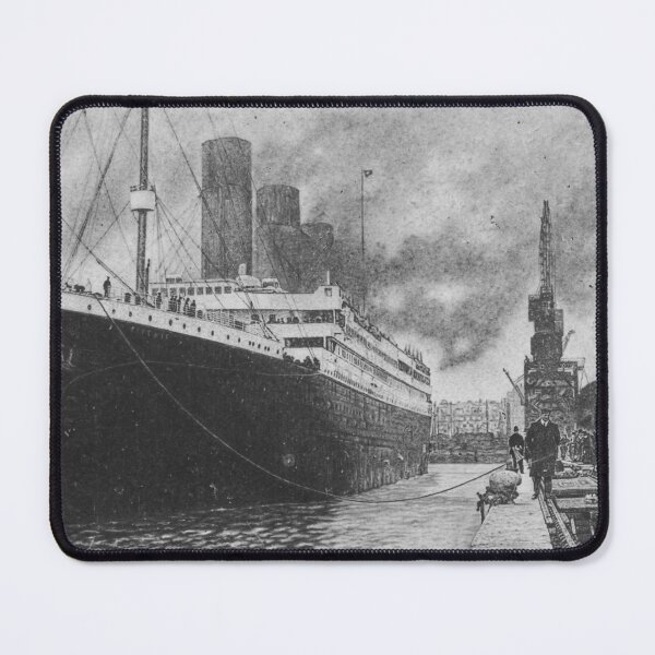 Item preview, Titanic Harbor Drawing — Charcoal Graphite Hyperrealistic Original Art designed and sold by David Mateo ArtWorks.