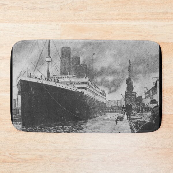 Item preview, Titanic Harbor Drawing — Charcoal Graphite Hyperrealistic Original Art designed and sold by David Mateo ArtWorks.