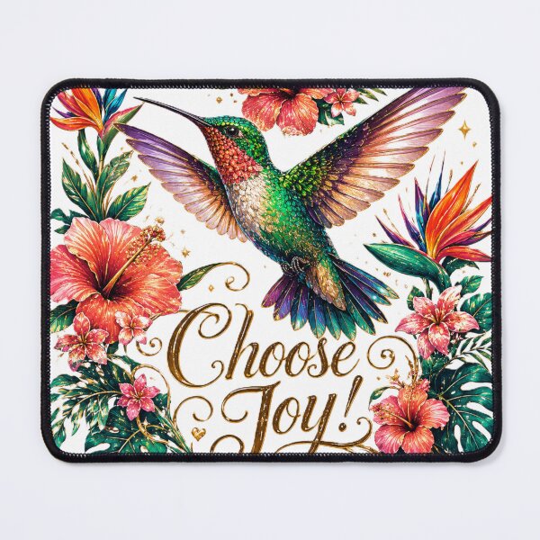 Item preview, Choose Joy Hummingbird Tropical Flowers Elegant Design designed and sold by Sharlo Shop.