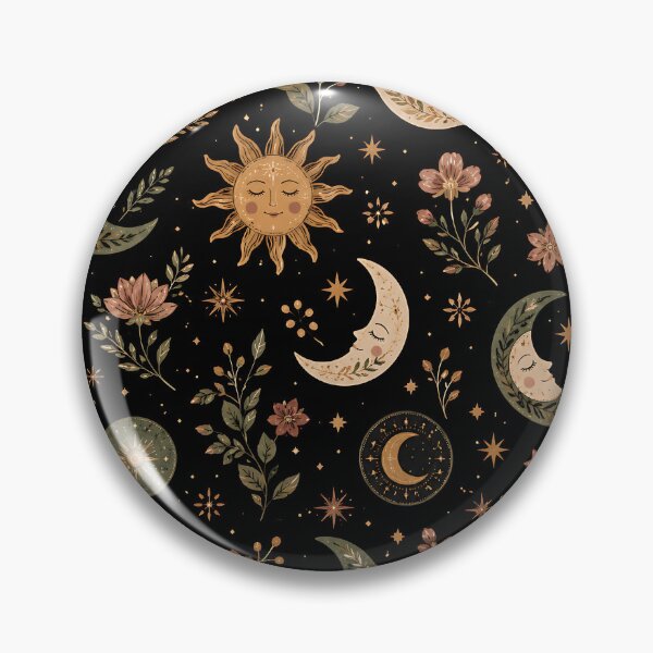Item preview, Midnight Celestial Bloom Pattern  designed and sold by Jaideep Walia.