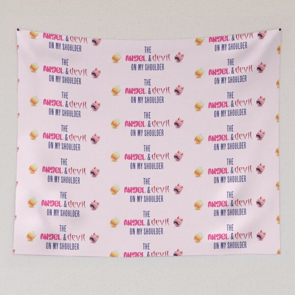 Item preview, Angel & Devil… (on Pink) designed and sold by PawsitiveMum3.