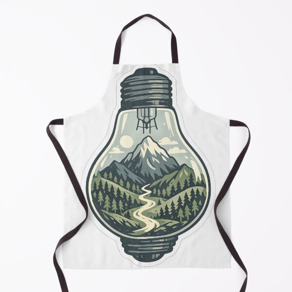 Item preview, Mountain Light Bulb Mini World Illustration designed and sold by Naviora.
