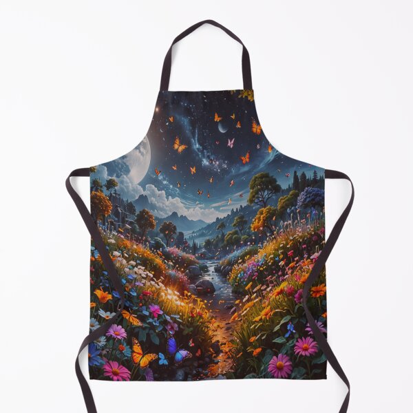 Item preview, Moonlit Butterfly Flower Meadow Art designed and sold by BeautifulVirtues.