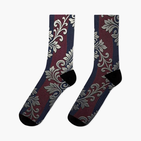Item preview, Midnight Blue & Burgundy Striped Damask designed and sold by DesignsByPrnces.