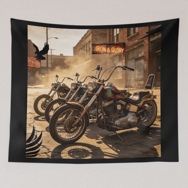 Item preview, Iron & Glory –  Motorcycles Street Scene designed and sold by wojtas90.