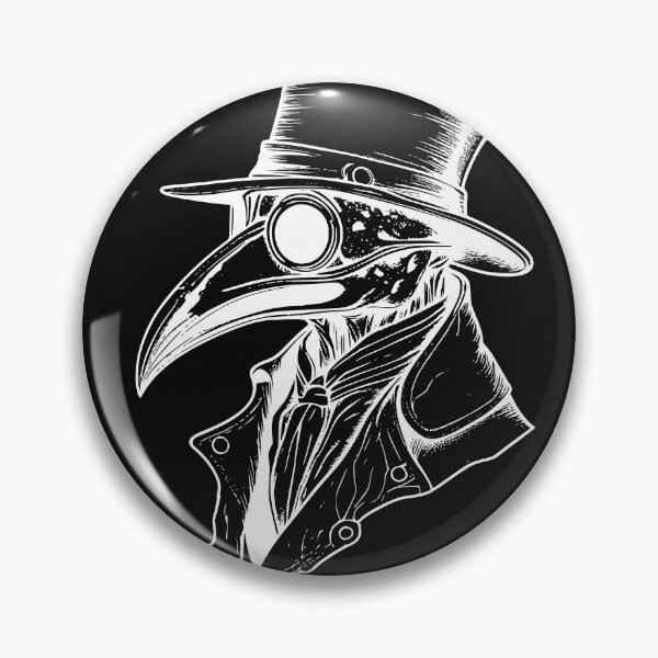 Item preview, Vintage Plague Doctor Linocut Woodcut Gothic White T-Shirt Print designed and sold by DarkOriginArts.