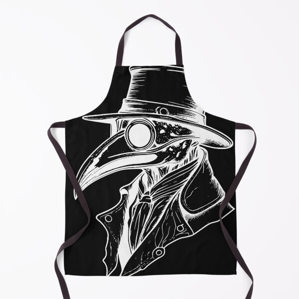 Item preview, Vintage Plague Doctor Linocut Woodcut Gothic White T-Shirt Print designed and sold by DarkOriginArts.