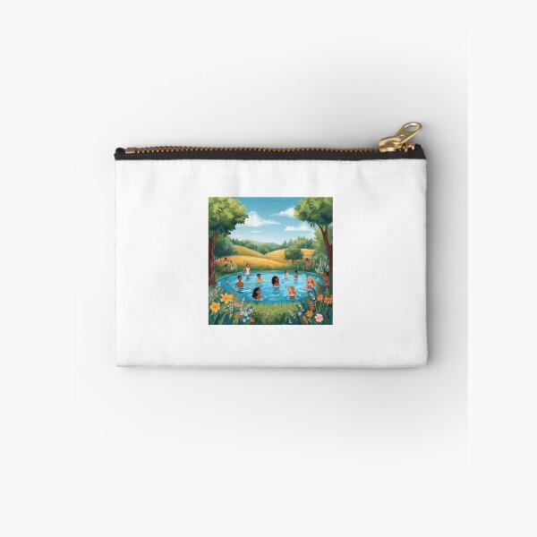 Item preview, Friends Enjoying Summer Swim in Natural Pond designed and sold by maplesoulkiller.