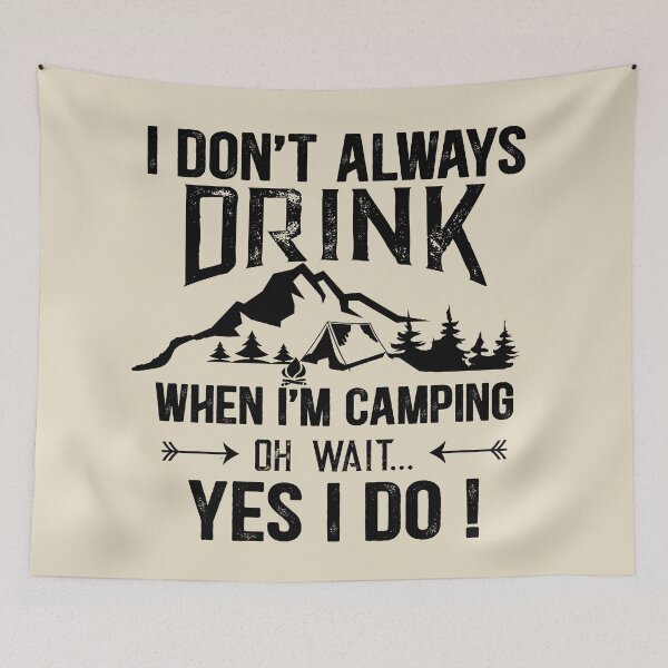 Item preview, Camping and Drinking Funny Quote designed and sold by Alexaltay.