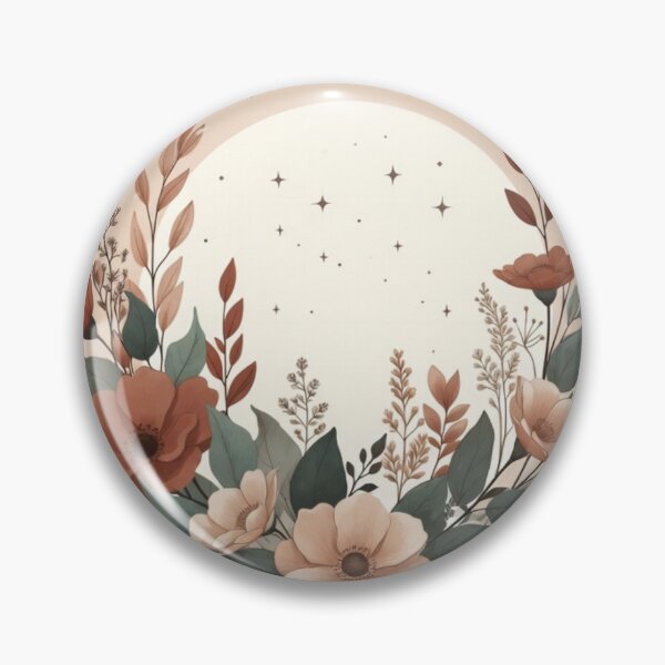 Item preview, Boho Floral Moon Frame Illustration | Neutral Botanical Celestial Design designed and sold by GalleryPeak.