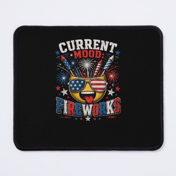 Item preview, Current Mood: Fireworks Fourth Of July American Patriot Celebration designed and sold by JonesFlora2025.