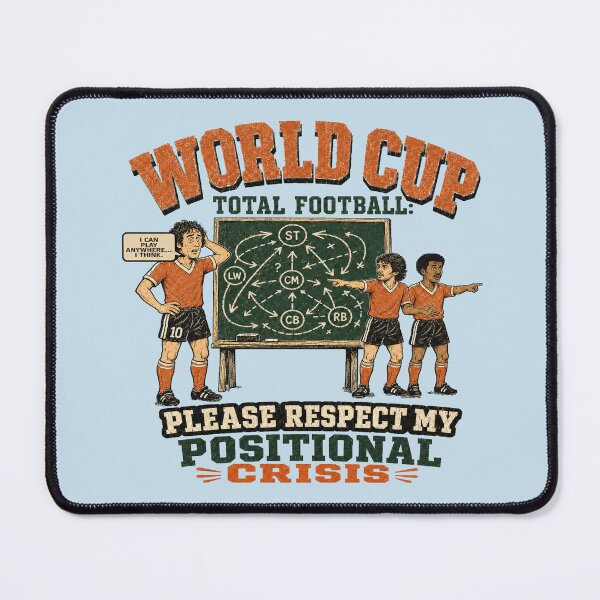 Item preview, World Cup Retro Total Football Positional Crisis Soccer designed and sold by POD DYNASTY.