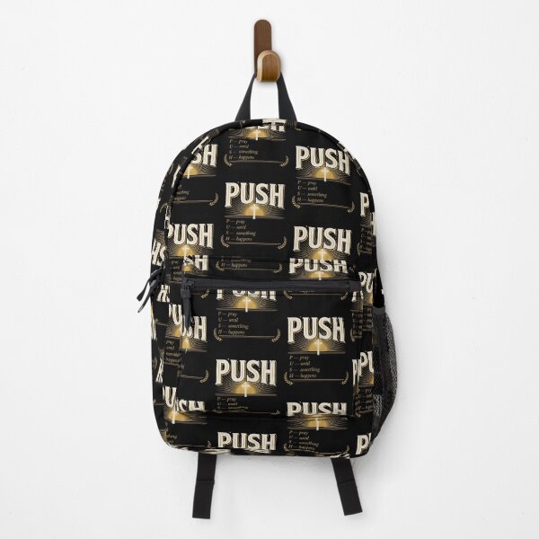 Item preview, Push Pray Until Something Happens Religious Cross and Faith designed and sold by Redgiant87x.