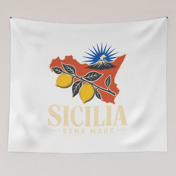 Item preview, Sicily map Etna Mare Lemon designed and sold by pirminio.