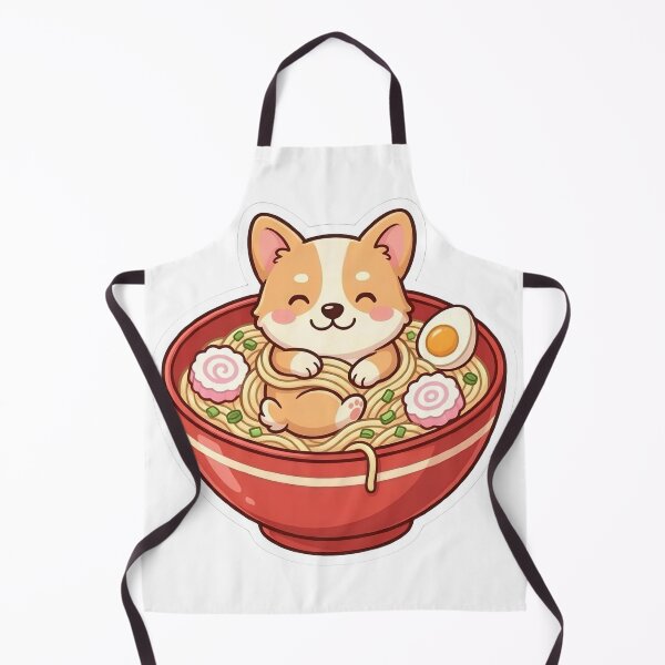 Item preview, Cute Kawaii Corgi Dog in Japanese Ramen Bowl designed and sold by YALLABUY.