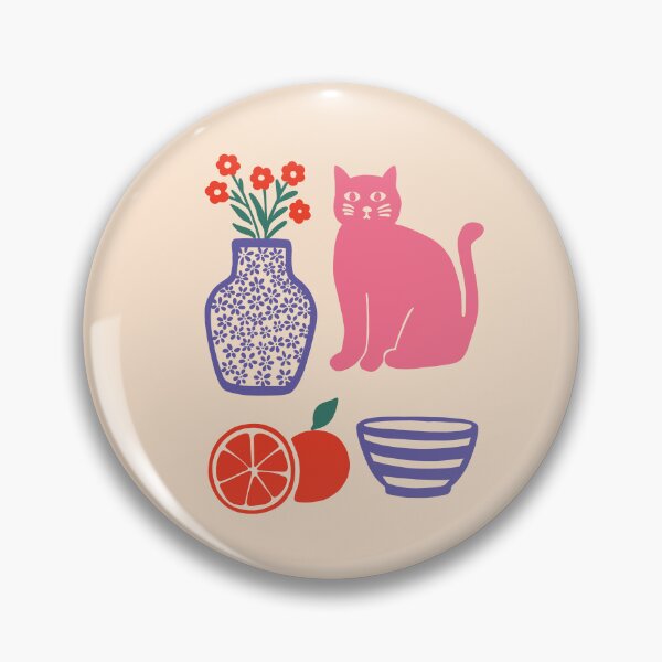 Item preview, Pink Cat Nordic Folk designed and sold by soheedesigns.