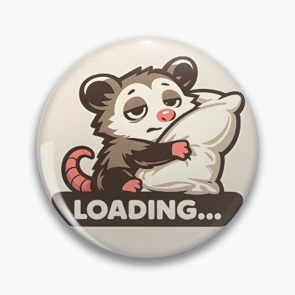 Item preview, Loading… Sleep Humor Possum Pillow Cute Exhausted Funny Quote Sticker Design Retro Typography designed and sold by Artistry in Motion by MADsrecreation.
