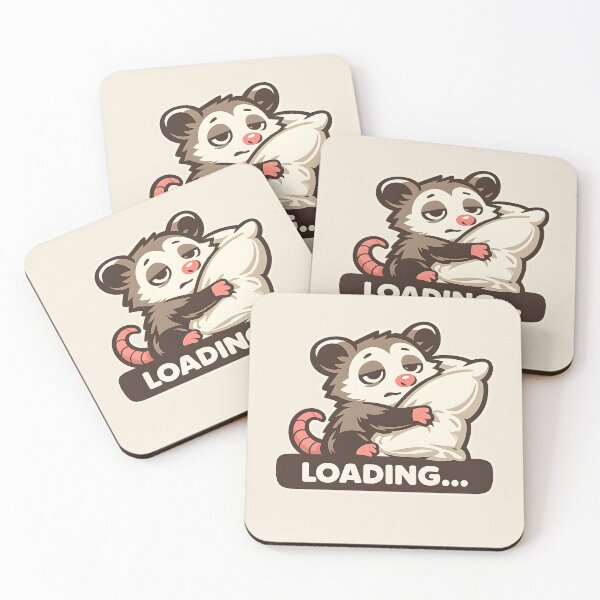 Item preview, Loading… Sleep Humor Possum Pillow Cute Exhausted Funny Quote Sticker Design Retro Typography designed and sold by  Artistry in Motion by MADsrecreation.