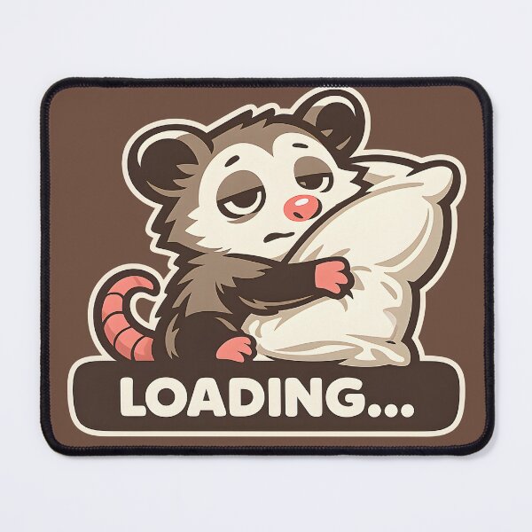 Item preview, Loading… Sleep Humor Possum Pillow Cute Exhausted Funny Quote Sticker Design Retro Typography designed and sold by Artistry in Motion by MADsrecreation.