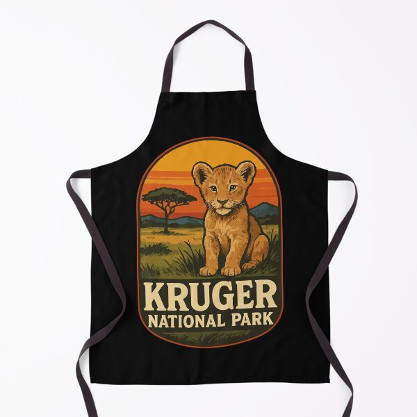 Item preview, Kruger National Park Lion Retro Travel designed and sold by TomFrontierArt.