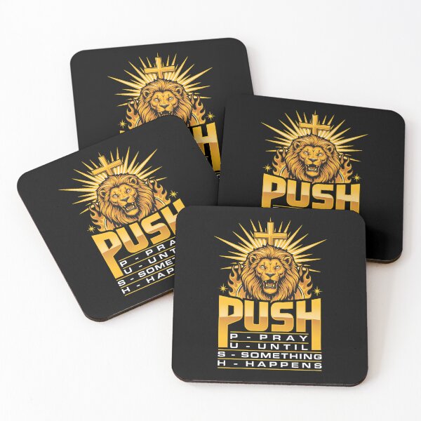 Item preview, Push Pray Until Something Happens Christian Prayer Warrior designed and sold by Redgiant87x.