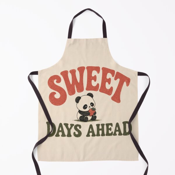 Item preview, Sweet Days Ahead Cute Panda Strawberry Retro Typography Design designed and sold by alchemist1636 .