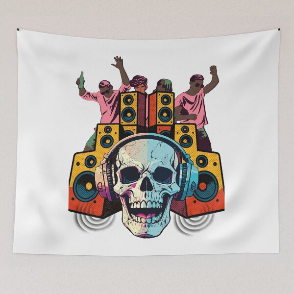 Item preview, ‏DJ Skull Bass Party – Neon Music Speaker designed and sold by eventdesign77.
