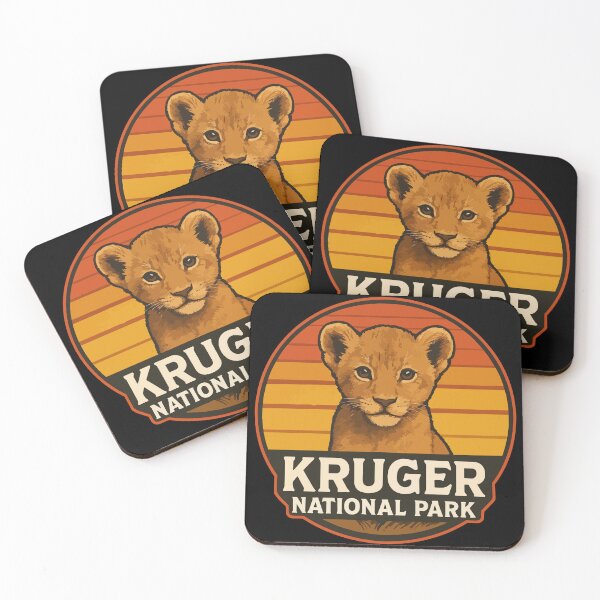 Item preview, Kruger National Park Lion Retro Vintage Travel designed and sold by TomFrontierArt.