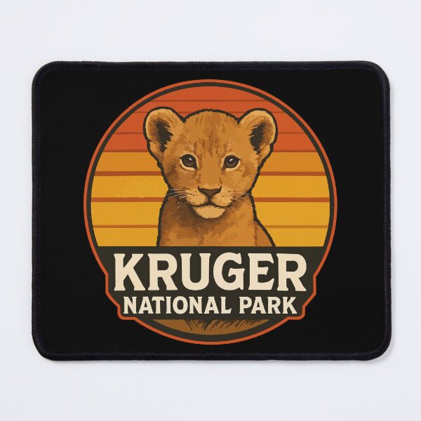 Item preview, Kruger National Park Lion Retro Vintage Travel designed and sold by TomFrontierArt.