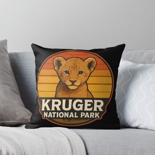 Item preview, Kruger National Park Lion Retro Vintage Travel designed and sold by TomFrontierArt.