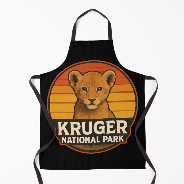 Item preview, Kruger National Park Lion Retro Vintage Travel designed and sold by TomFrontierArt.
