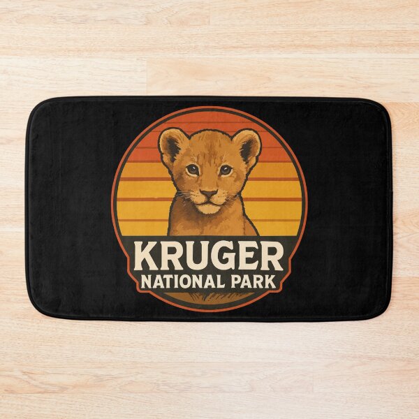 Item preview, Kruger National Park Lion Retro Vintage Travel designed and sold by TomFrontierArt.