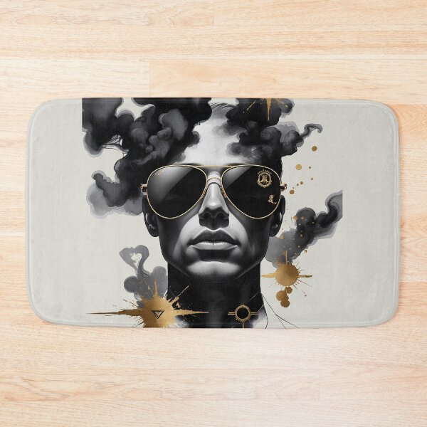 Item preview, Black Gold Gentleman Watercolor Portrait | Luxury Men's Fashion Art designed and sold by Biedroneczka.
