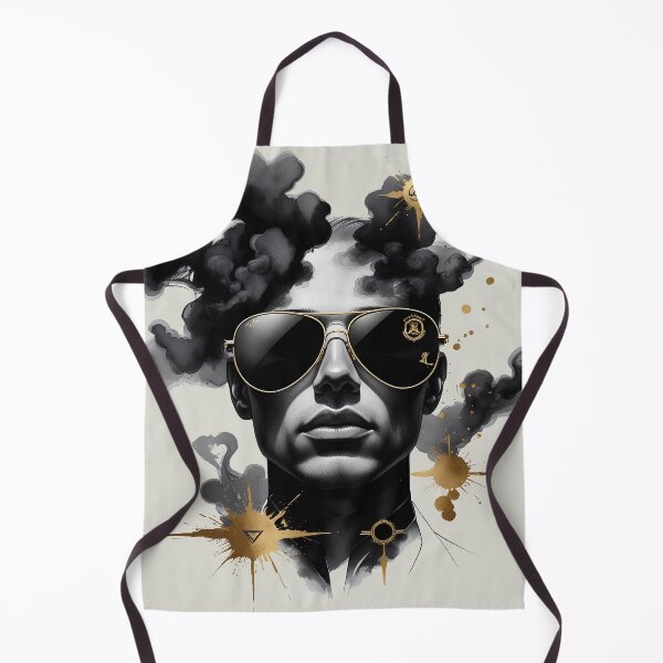 Item preview, Black Gold Gentleman Watercolor Portrait | Luxury Men's Fashion Art designed and sold by Biedroneczka.