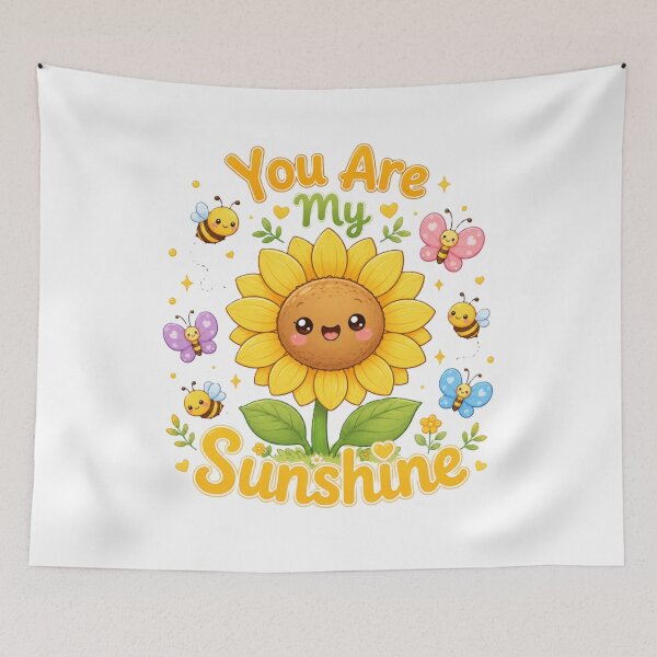 Item preview, You Are My Sunshine Cute Sunflower Bees Butterflies Kawaii Design designed and sold by Sharlo Shop.